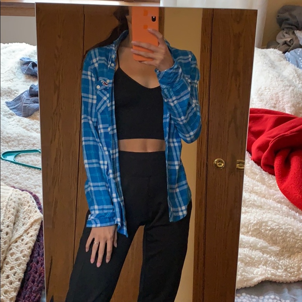 Blue Hollister Flannel Size XS